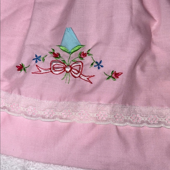 Pink Baby Dress with Embroidered tulip Details lace 12m - Picture 2 of 6